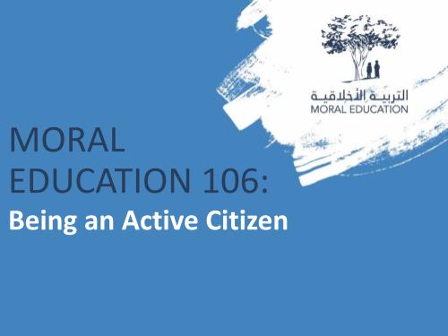 Moral Education 114: Global Citizenship (1) MED114_en